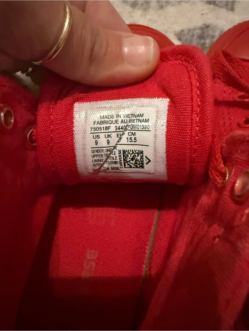 Converse Kids Red High-Top Canvas Sneakers